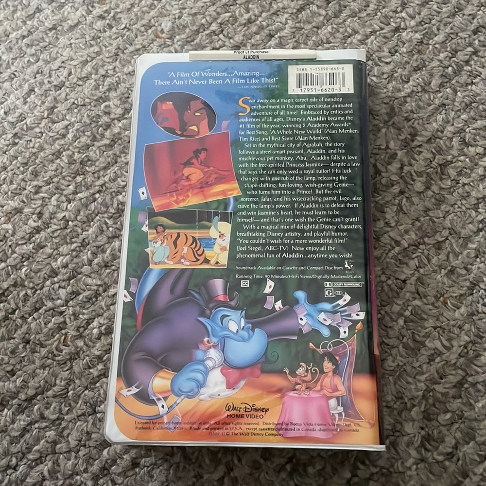 Aladdin VHS - Picture 3 of 3